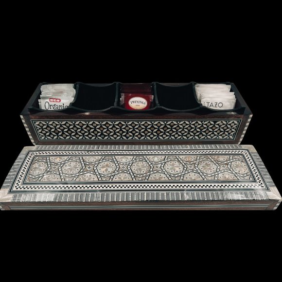 Mother of Pearl Inlaid Tea Box - Picture 2 of 3